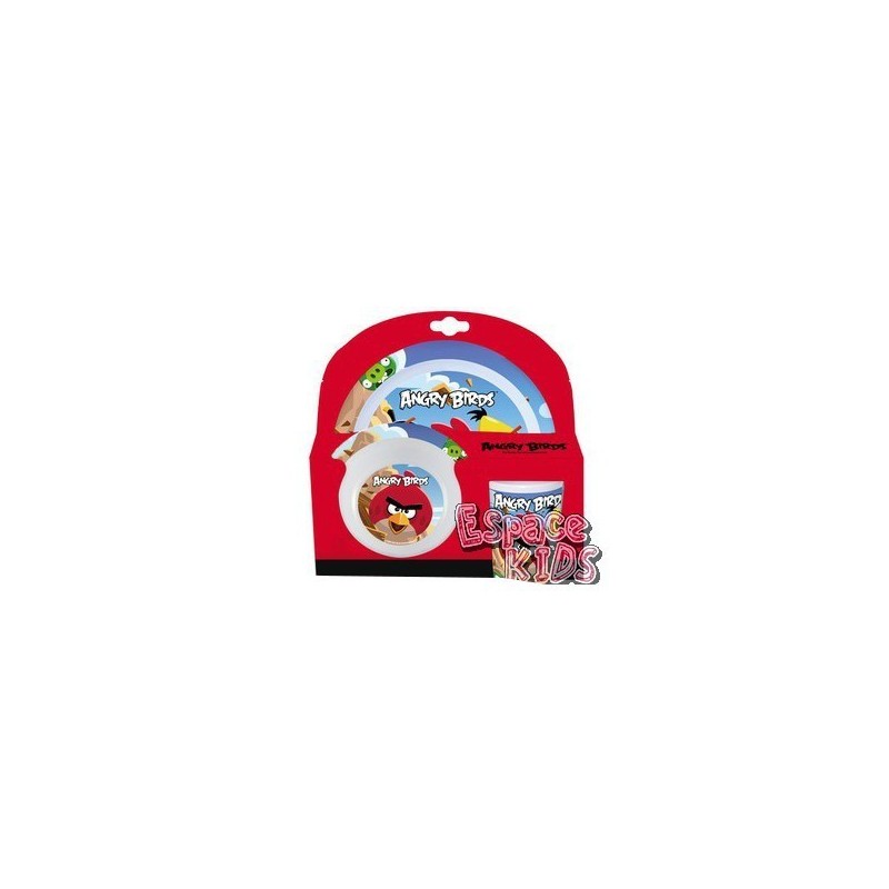 SET VAISSELLE ANGRY BIRDS En melamine (3 Pieces)