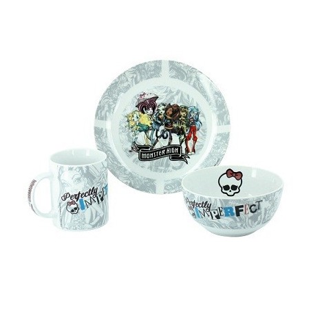 SET PETIT DEJEUNER MONSTER HIGH En ceramique