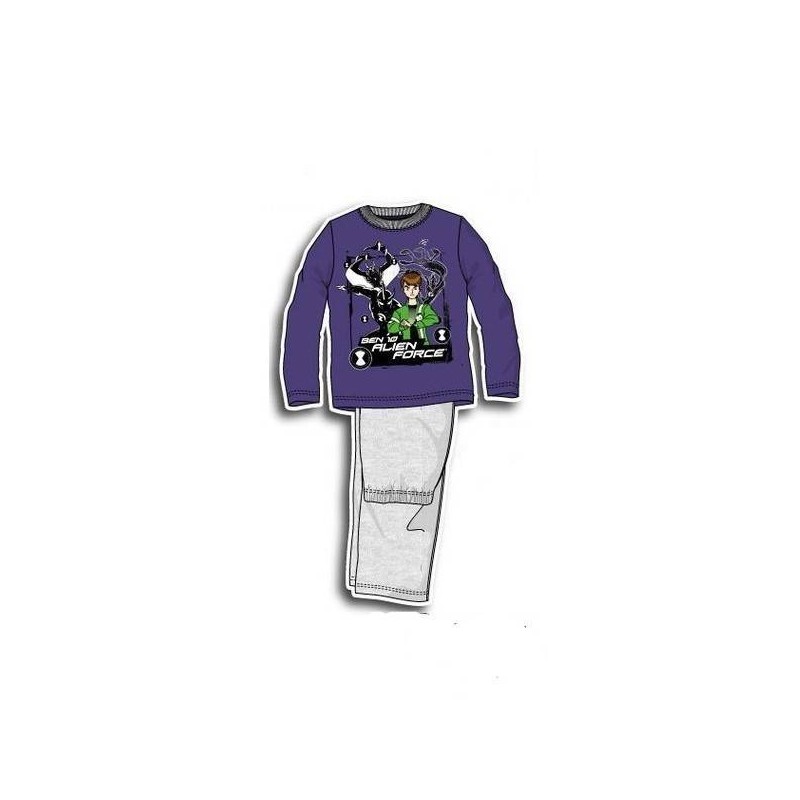 PYJAMA BEN 10 mauve et gris 4 ans