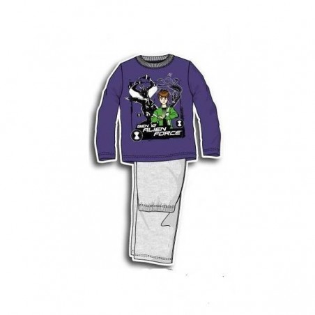 PYJAMA BEN 10 mauve et gris 4 ans