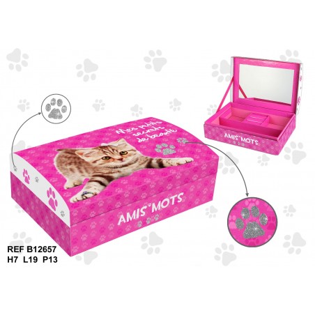 COFFRET A BIJOUX CHAT