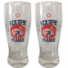 SET DE 2 VERRES A BIERE FC BARCELONE