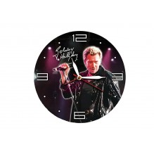 HORLOGE JOHNNY HALYDAY en bois