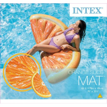 MATELAS GONFLABLE ORANGE INTEX