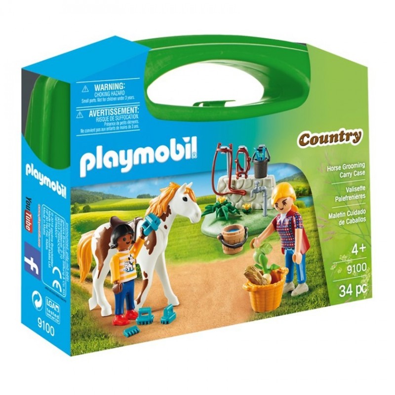 PLAYMOBIL VALISETTE palefreniere 9100